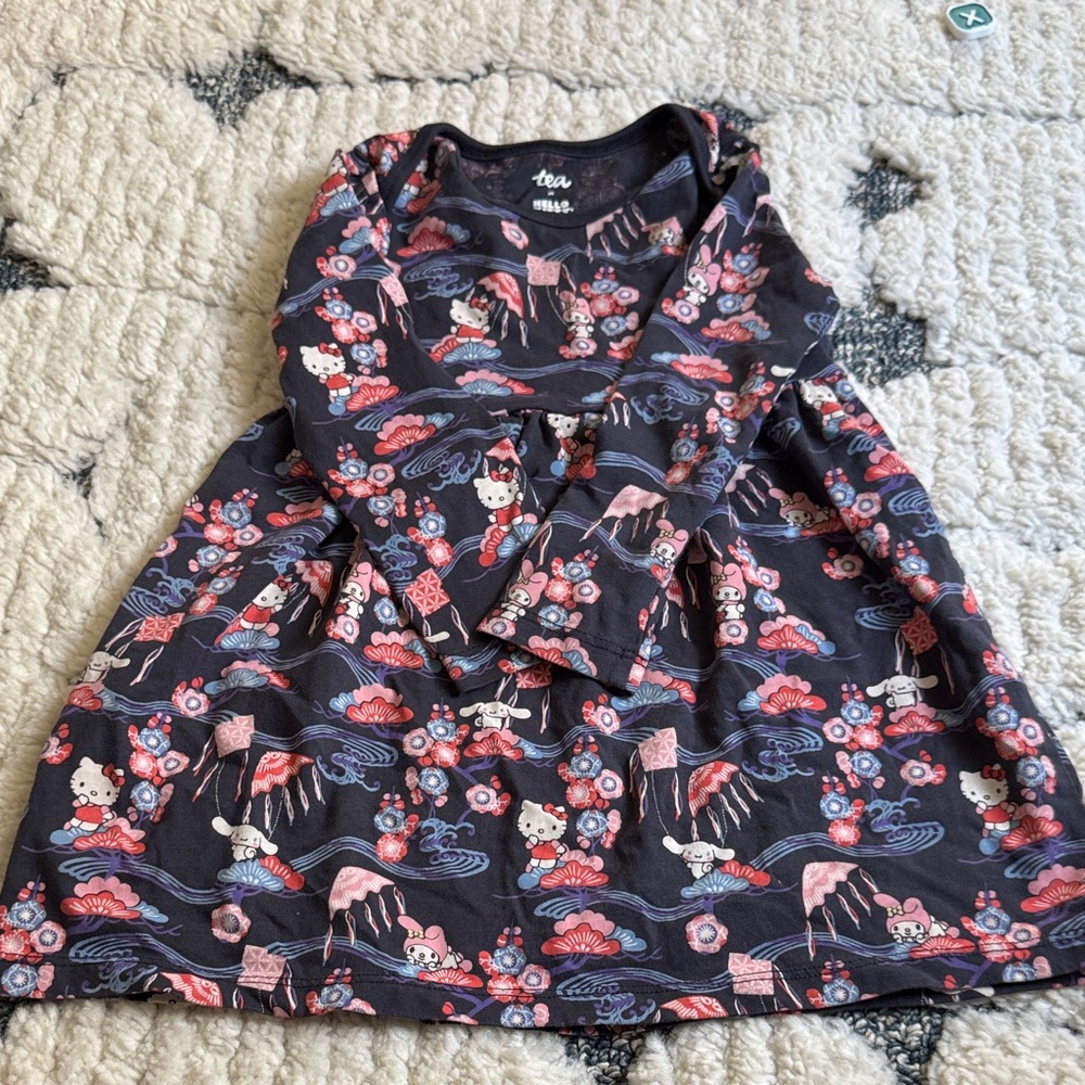 Tea Collection Navy and Pink Hello Kitty Dress
